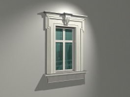 Glass window with stone surround 3d model preview