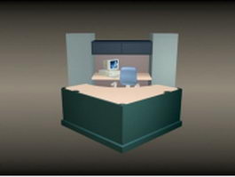 Triangle reception desk 3d preview