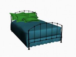 Classic iron bed 3d model preview
