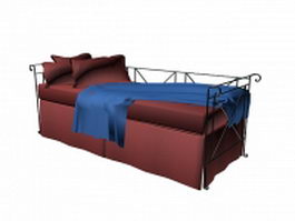 Metal sofa bed 3d model preview