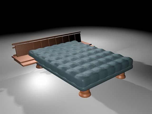 Simmons mattress bed 3d rendering