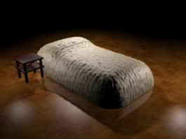 Air mattress bed 3d model preview