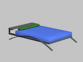 Blue daybed 3d model preview