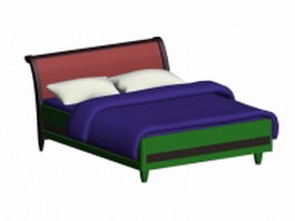 Double bed design 3d preview