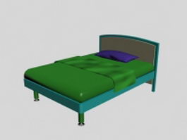 Modern single bed 3d model preview