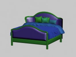 Countryside style bed 3d model preview