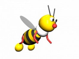 Cartoon bumble bee 3d model preview