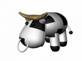 Cartoon cow 3d model preview