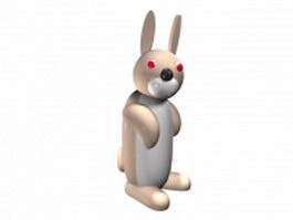 Cute cartoon rabbit 3d model preview