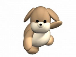 Cute cartoon bear 3d model preview