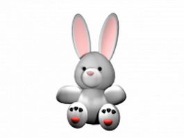 Cartoon white rabbit 3d model preview