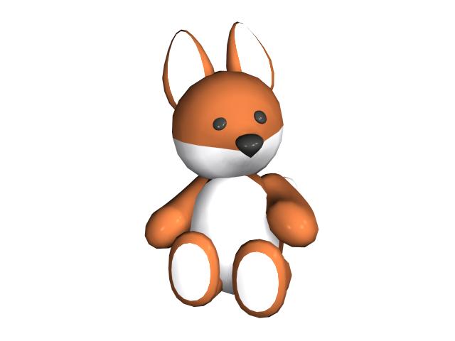 Cute cartoon fox 3d model - CadNav