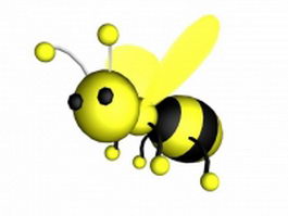 Cartoon bee flying 3d model preview