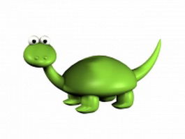 Cartoon baby dinosaur 3d model preview