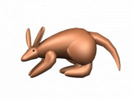 Cartoon kangaroo 3d model preview