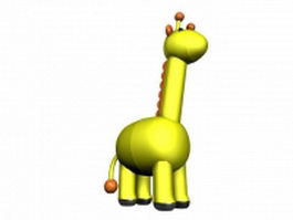 Cartoon giraffe 3d model preview
