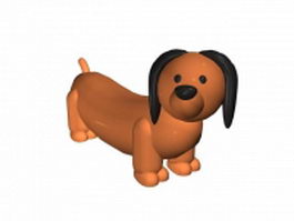 Cartoon baby dog 3d model preview