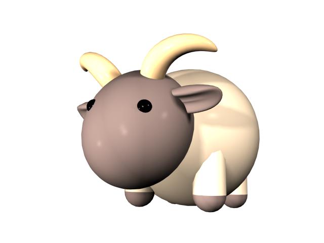 Cartoon goat 3d model - CadNav