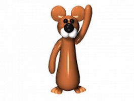 Cartoon squirrel 3d model preview