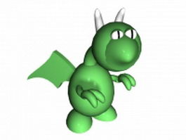 Cartoon pterosaur 3d model preview