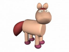 Cartoon foal 3d model preview