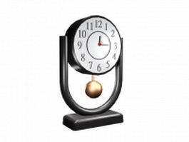 Modern desk clock 3d model preview