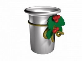 Christmas ornament bucket 3d model preview