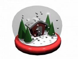 Christmas crystal ball 3d model preview
