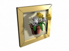Three-dimensional frame 3d model preview