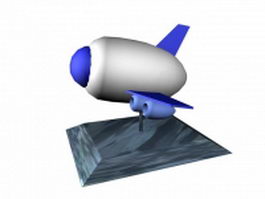 Spacecraft desk artware 3d model preview