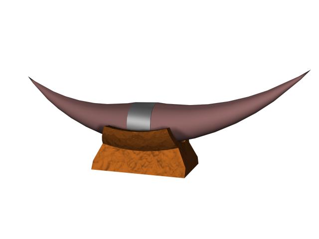 Decorative horns 3d rendering