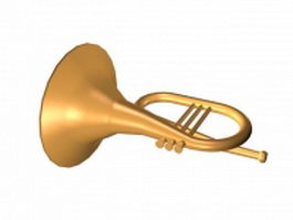Piccolo trumpet 3d model preview