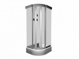 Corner shower stall units 3d model preview
