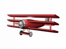 Toy military aircraft for kids 3d model preview