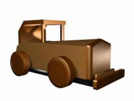 Wood toy car 3d preview