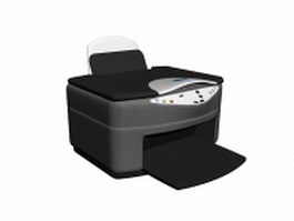 Office laser printer 3d model preview