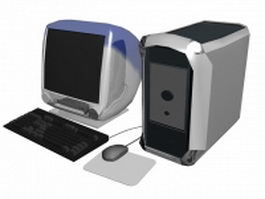 Desktop computer 3d model preview