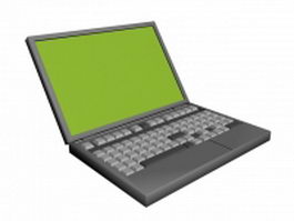 Notebook computer 3d model preview