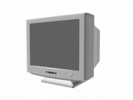 CRT monitor 3d model preview