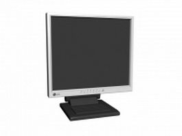 LG LCD monitor 3d model preview
