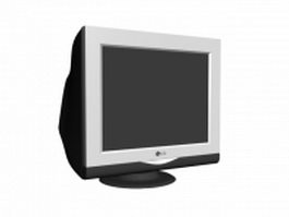 LG flat screen computer monitor 3d model preview
