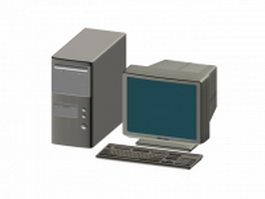 Tower personal computer 3d model preview