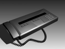Old fax machine 3d model preview