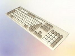 IBM PC keyboard 3d model preview