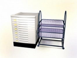 Index card cabinet and folder holder 3d preview