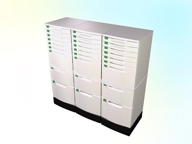 Office index card cabinet 3d rendering