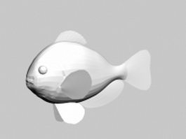 Common goldfish 3d model preview
