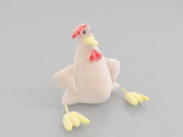 Cartoon rooster character 3d model preview