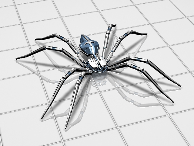 Robot spider 3d rendering