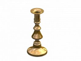 Brass candle holder 3d model preview